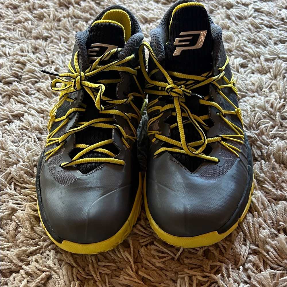 Air Jordan cp3 Gray and Yellow Athletic Shoes